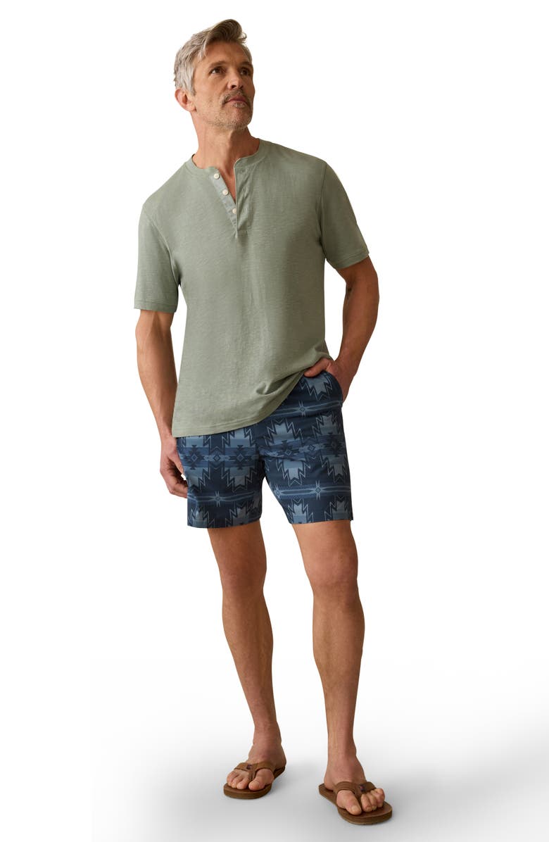 Faherty DGF Shorelite Performance Swim Trunks, Alternate, color, Night Navy Stars