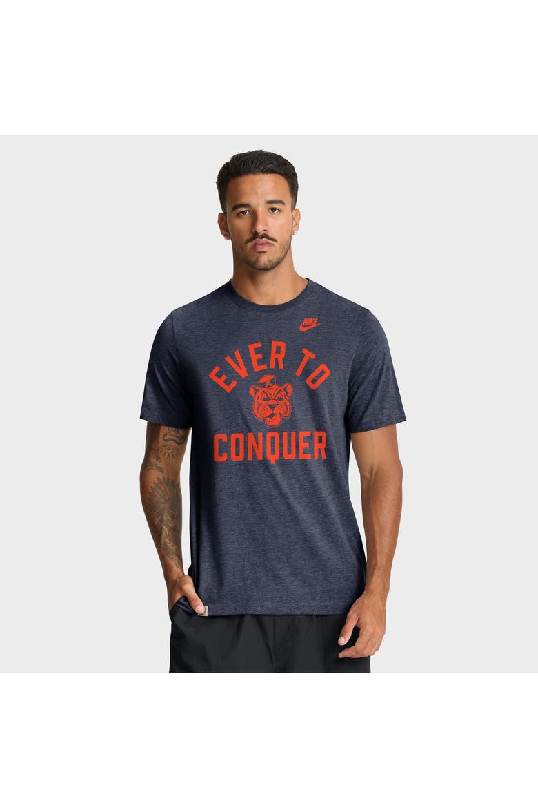 Men's Nike Heather Navy Auburn Tigers Legacy Mantra Tri-Blend T-Shirt, Main, color, Heather Navy