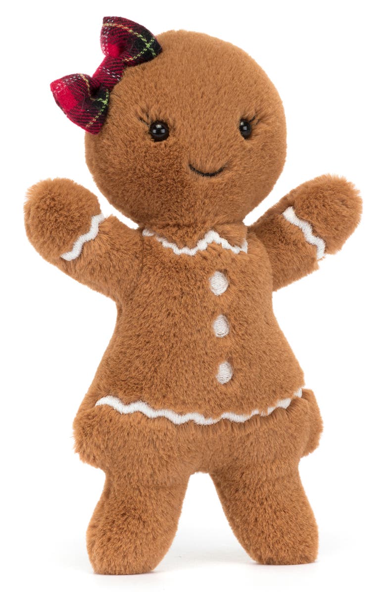 Jellycat Jolly Gingerbread Ruby Plush Toy, Main, color, 