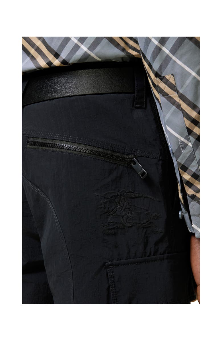 Burberry Nylon Cargo Trousers, Alternate, color, Navy