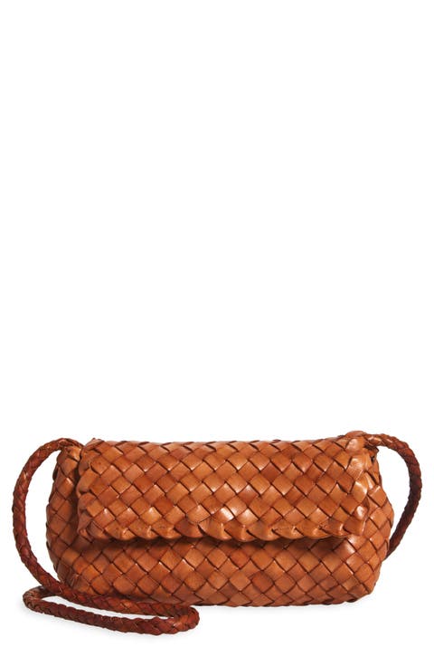 Vinnie Woven Leather Crossbody Bag