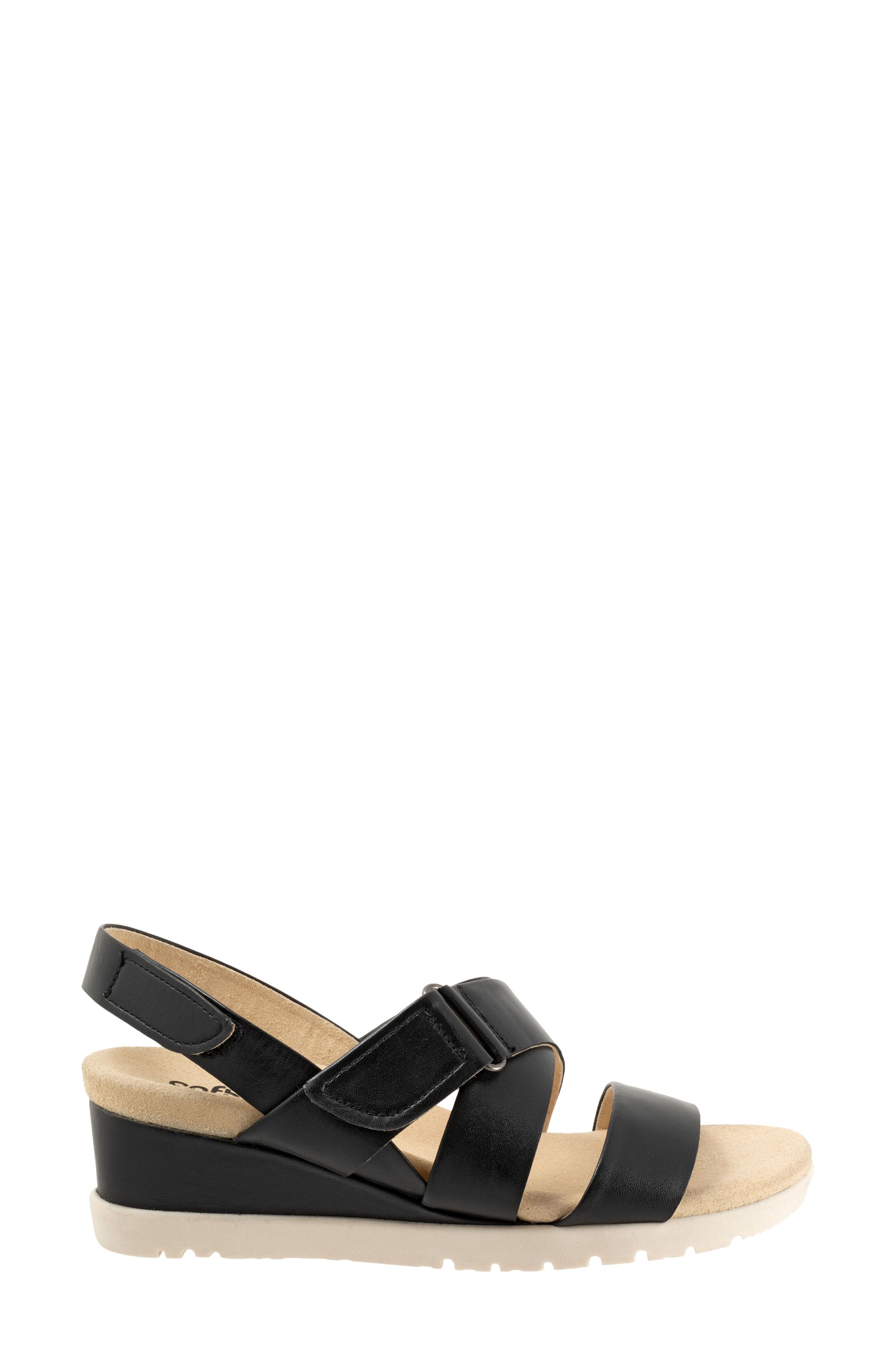 Novi Ankle Strap Wedge Sandal, Alternate, color, BLACK
