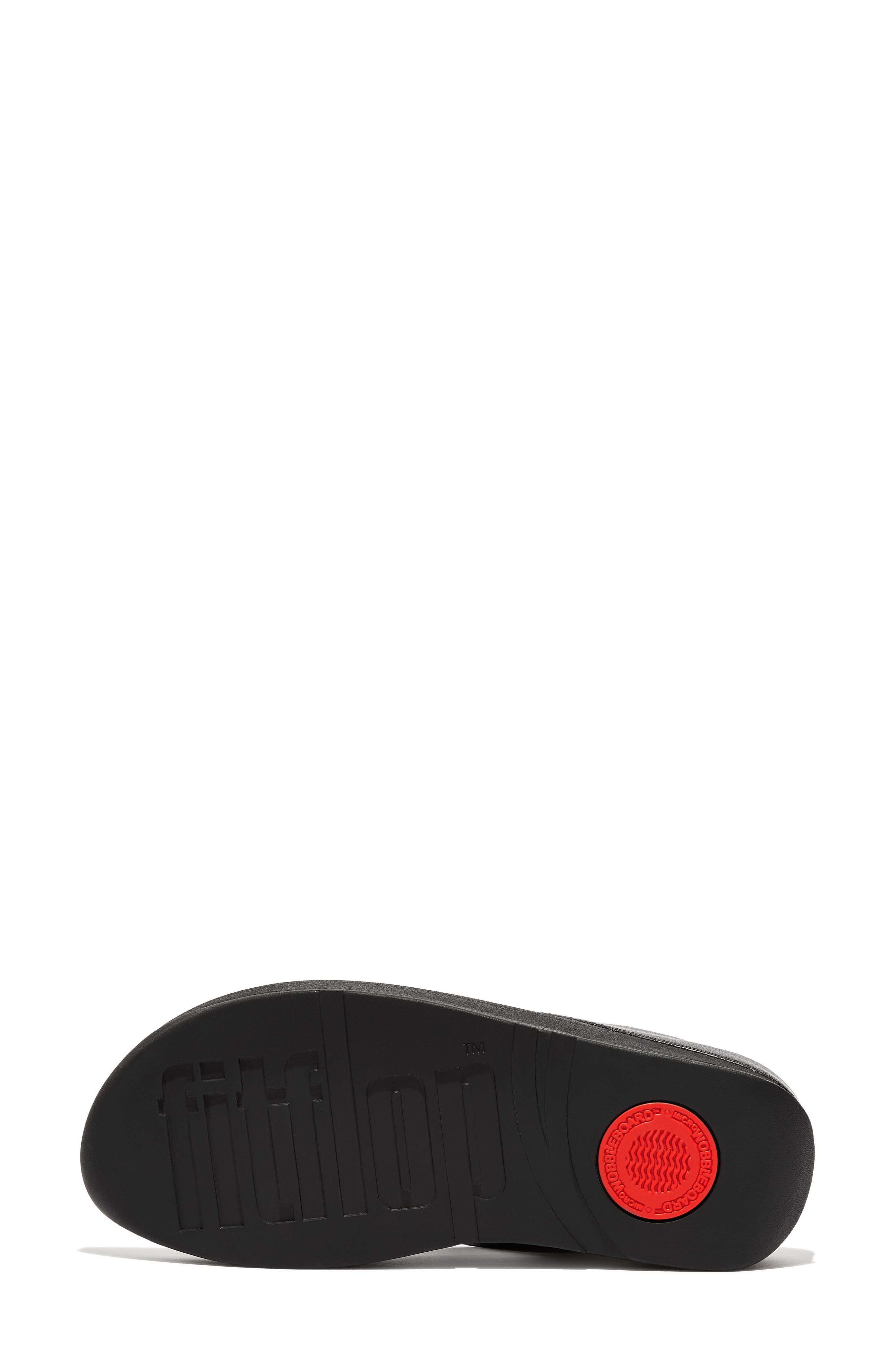 FitFlop Metallic Medallion Flip Flop, Alternate, color, All Black