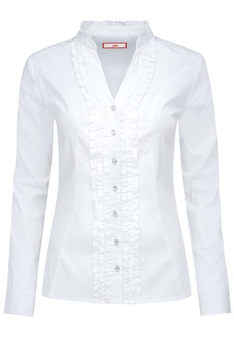 Cotton Ruffle Shirt