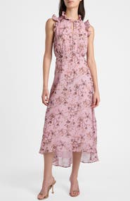 Santorelli Sasha High-low Dress in Floral Georgette