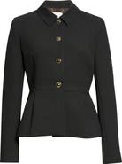 ST. JOHN Palais Stretch Suiting Peplum Jacket