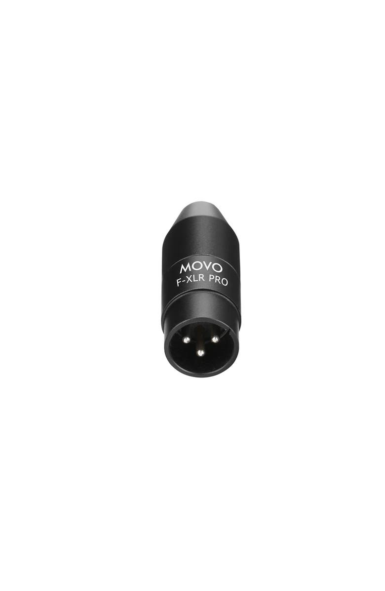 MOVO FXLR-PRO 3.5mm (TRS) Mini-Jack Female Microphone Adapter to 3-pin XLR Male Connector, Alternate, color, Black