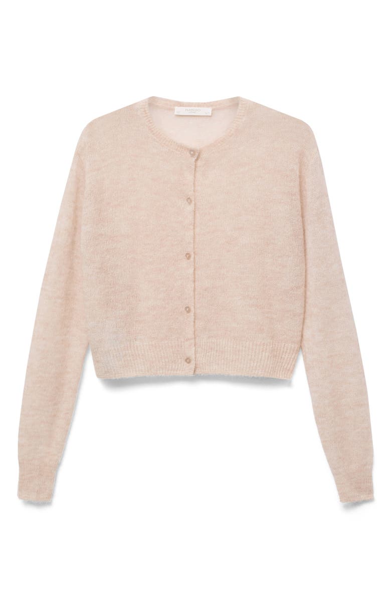 MANGO Crop Cardigan, Alternate, color, Beige