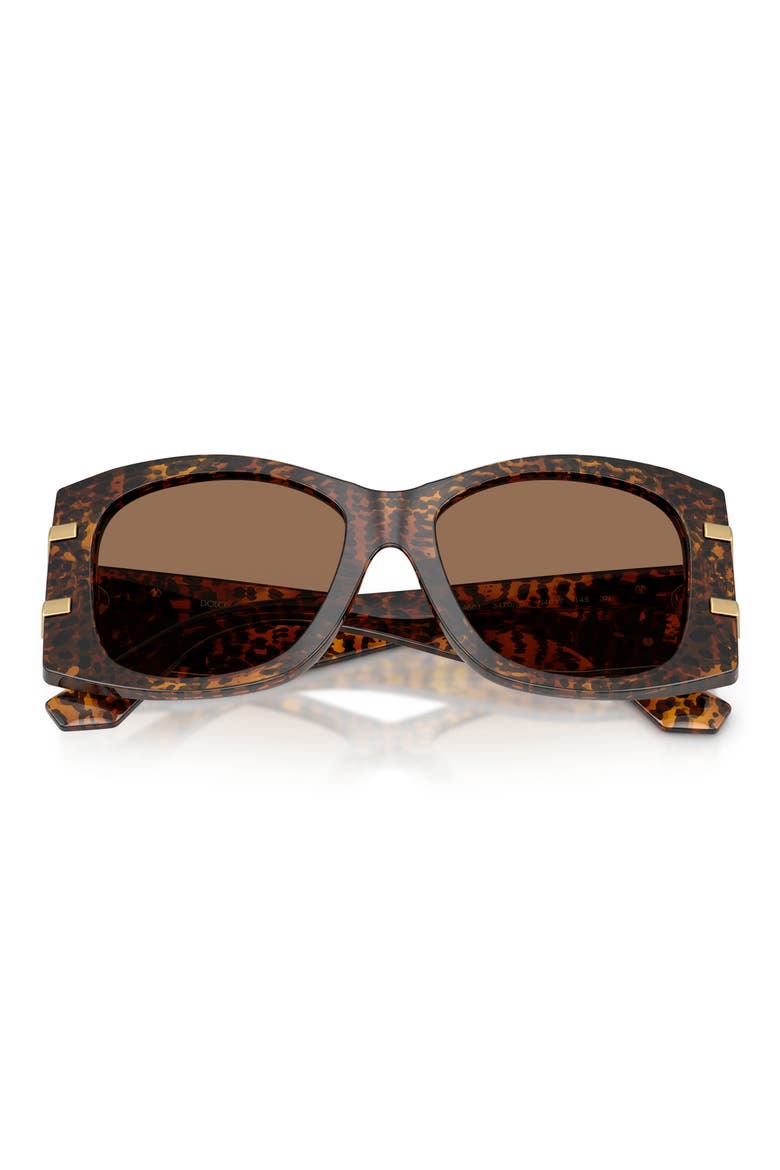 54mm Gradient Butterfly Sunglasses, Alternate, color, LEOPARD / DARK BROWN
