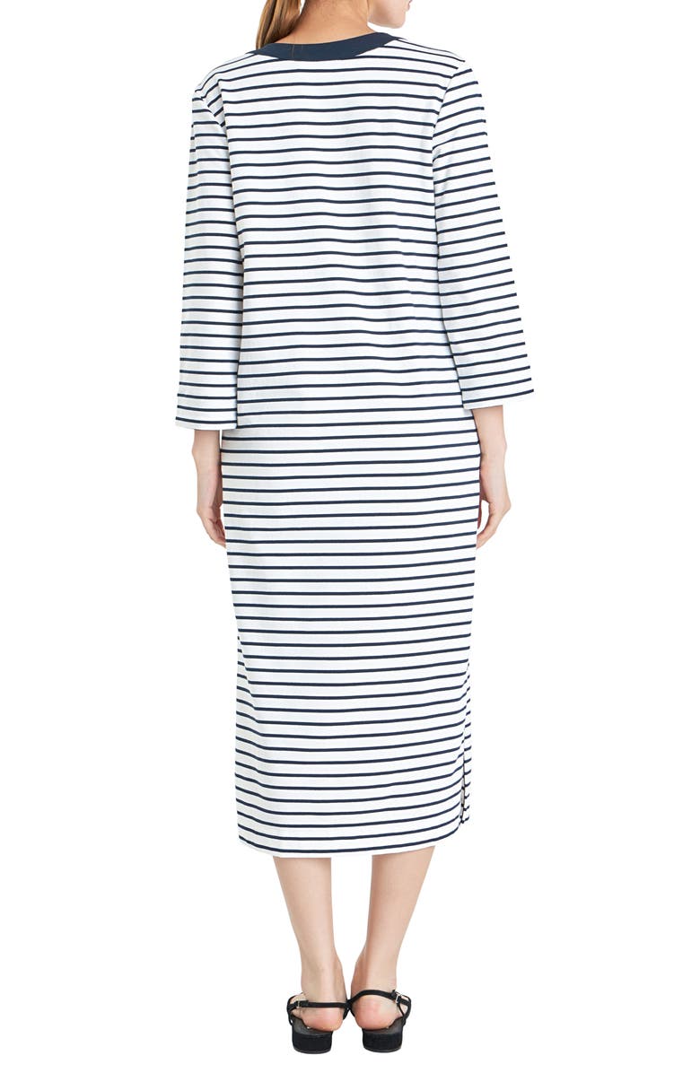 English Factory Stripe Cotton Jersey Shift Dress, Alternate, color, White/ Navy