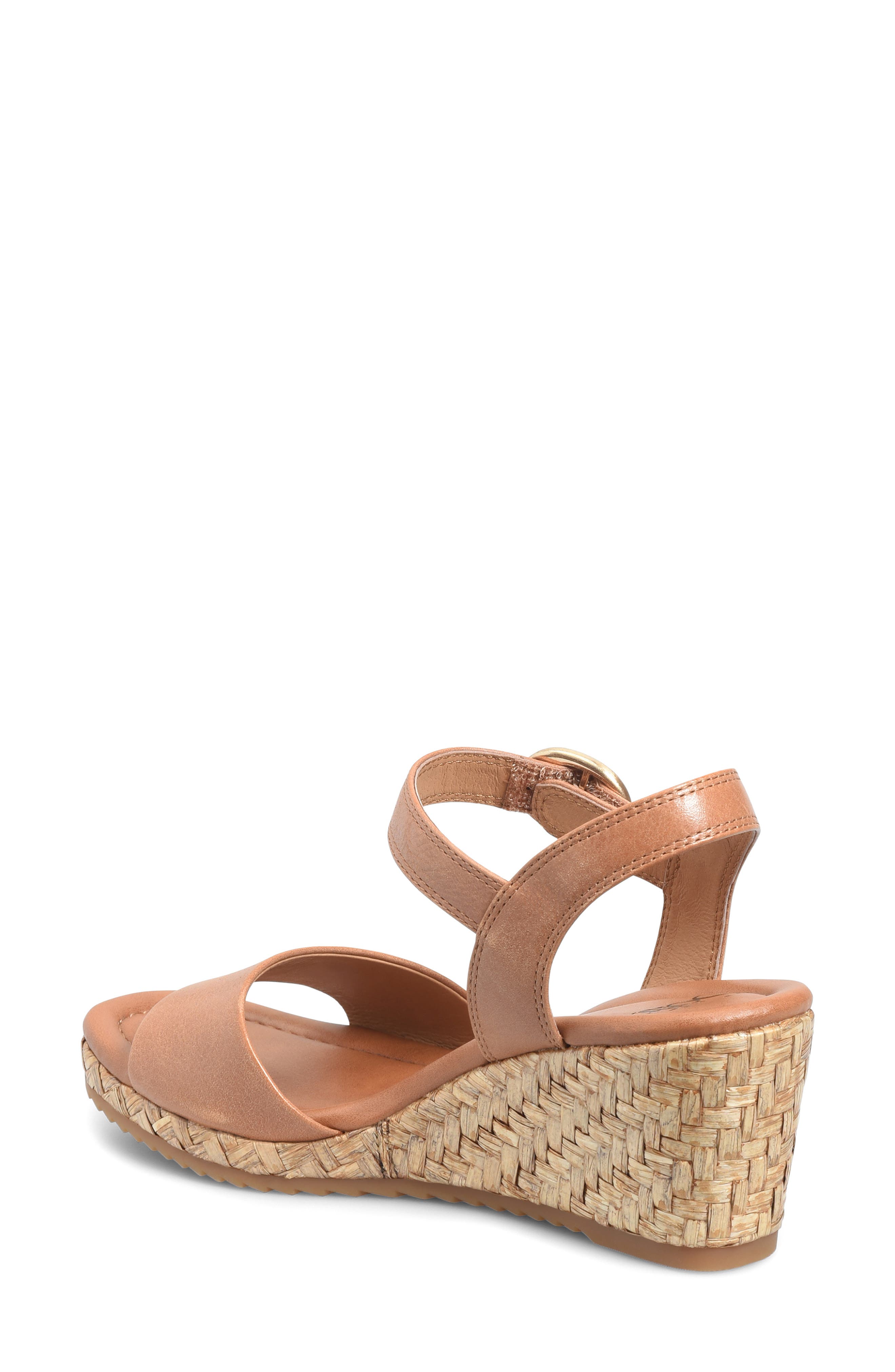 Söfft Inez Wedge Sandal, Alternate, color, Luggage