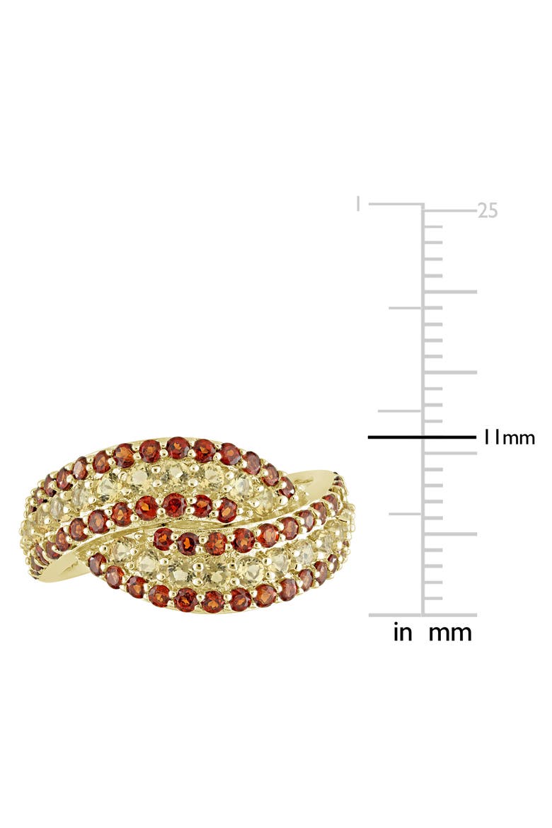 Garnet & Citrine Crossover Ring, Alternate, color, RED