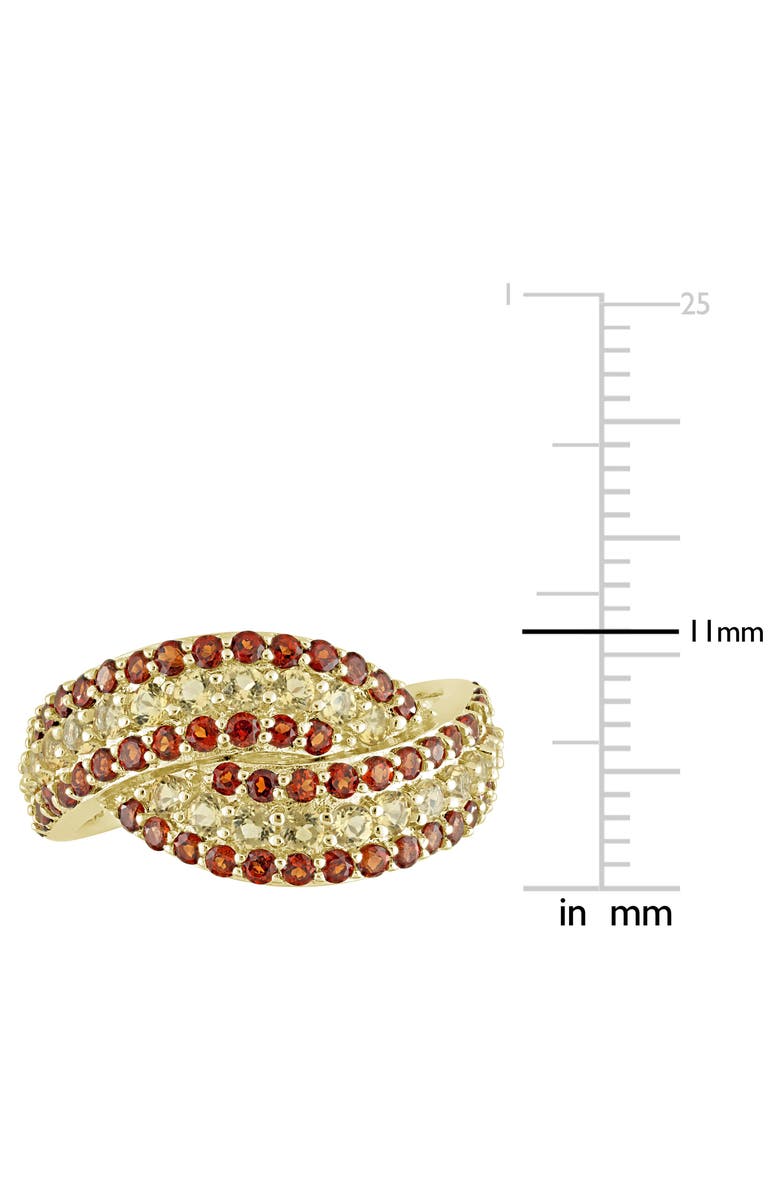 DELMAR Garnet & Citrine Crossover Ring, Alternate, color, Red