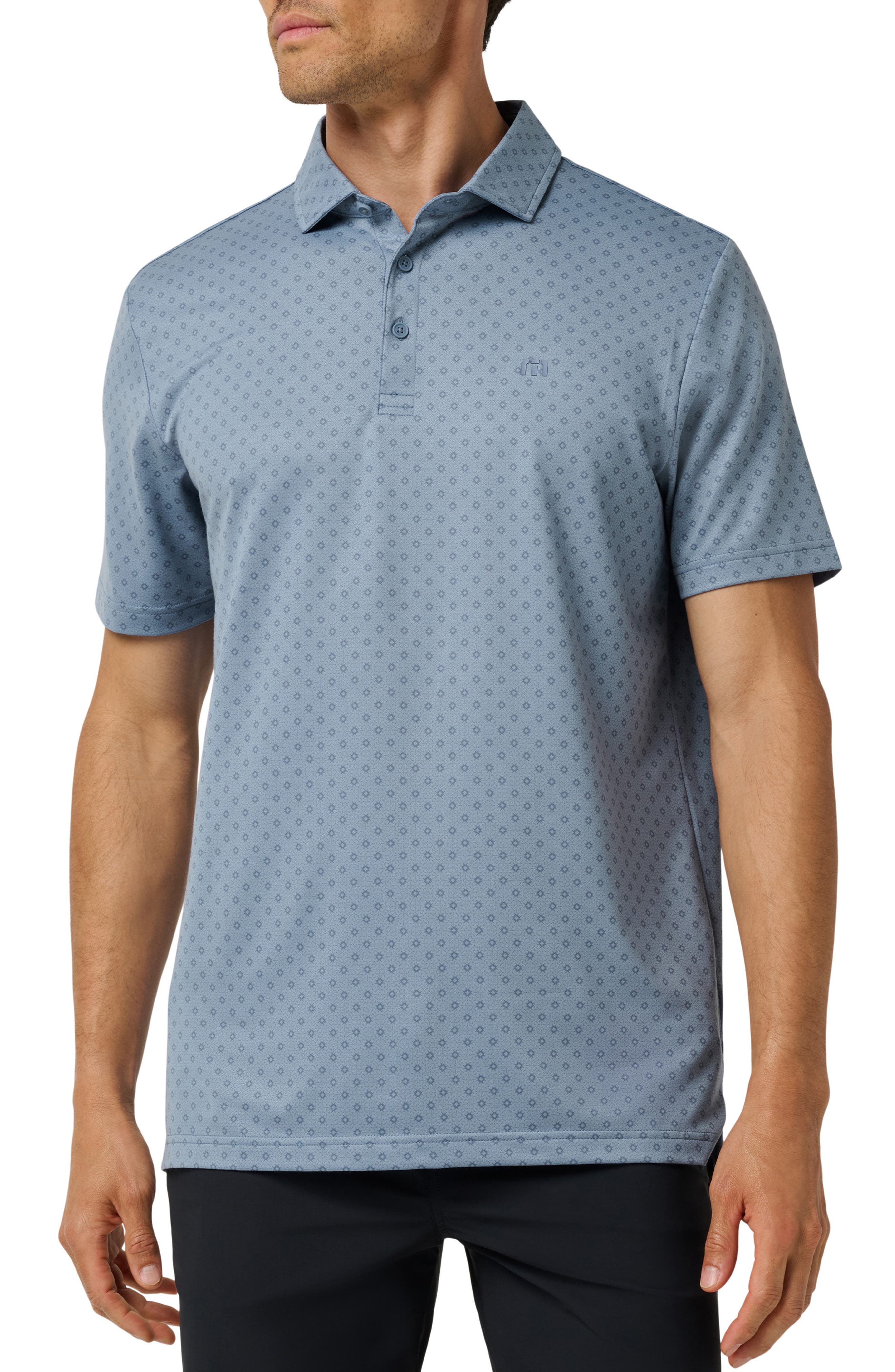 Travismathew Final Drive Geo Polo In Rain Washed