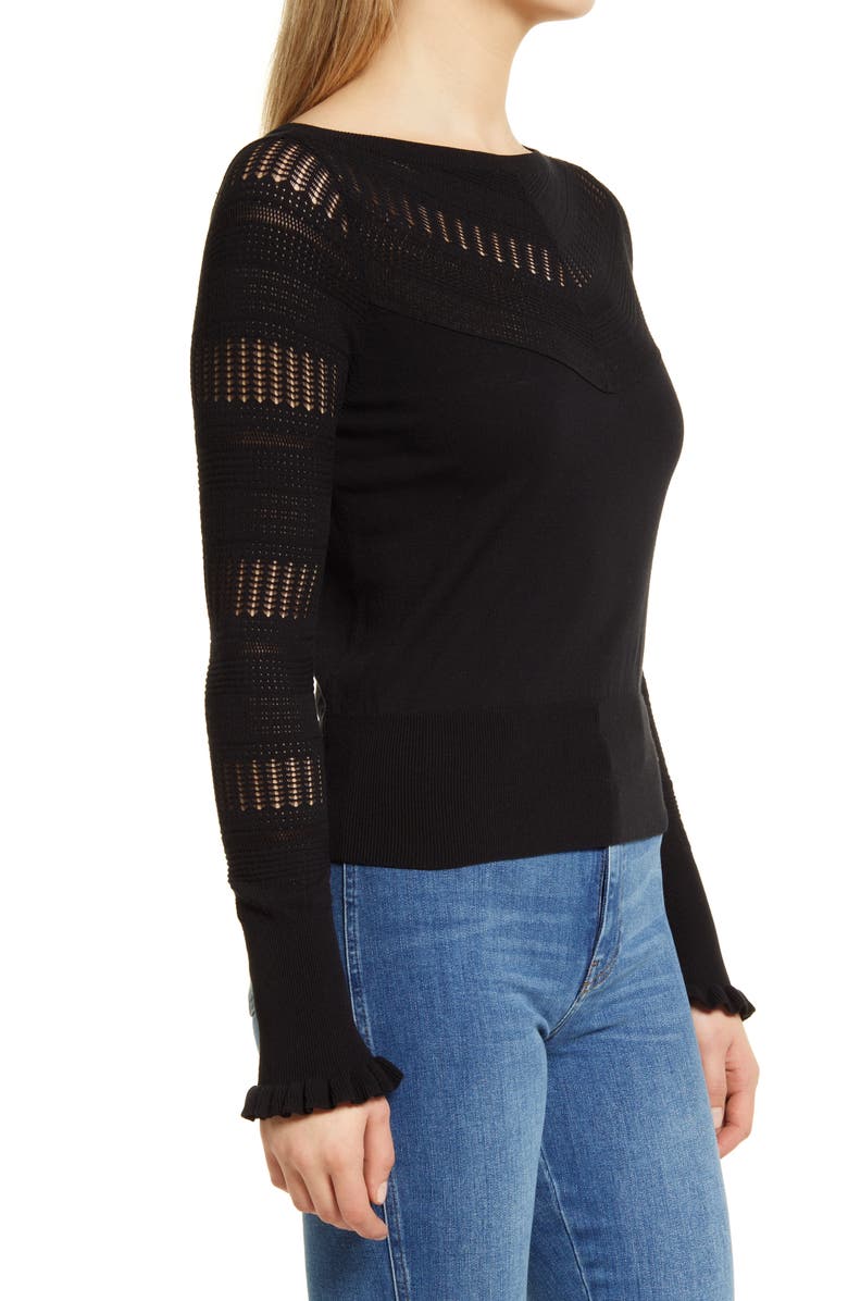 Halogen<sup>®</sup> Boatneck Pointelle Sweater, Alternate, color,