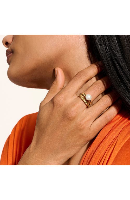 John Hardy Jh Essential Pearl Ring In 14k Gold/pearl