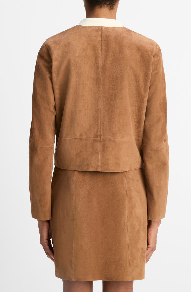 Vince Crop Suede Jacket, Alternate, color, Camarillo