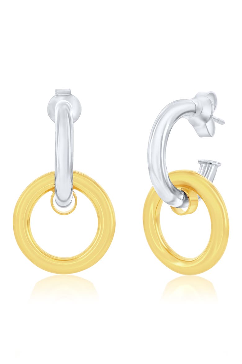 Two-Tone Hoop Earrings, Main, color, TWO-TONE