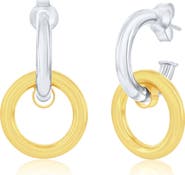 SIMONA Two-Tone Hoop Earrings