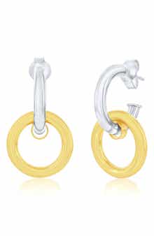 SIMONA Two-Tone Hoop Earrings