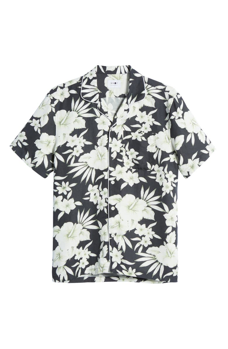 NN07 Paris Floral Men's Button-Up Camp Shirt, Alternate, color, 
