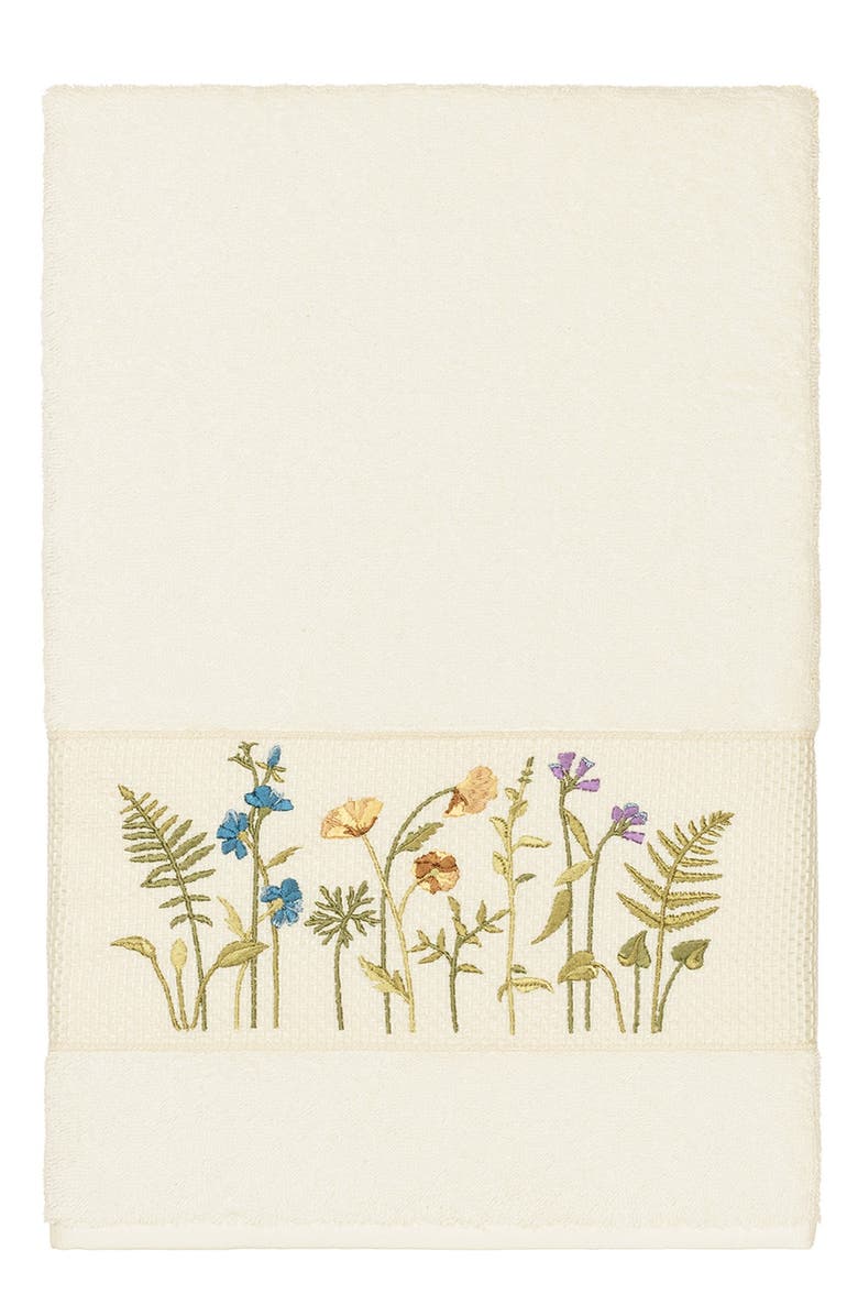 Linum Home Textiles Serenity 3-Piece Embellished Towel Set - Cream, Alternate, color, Cream