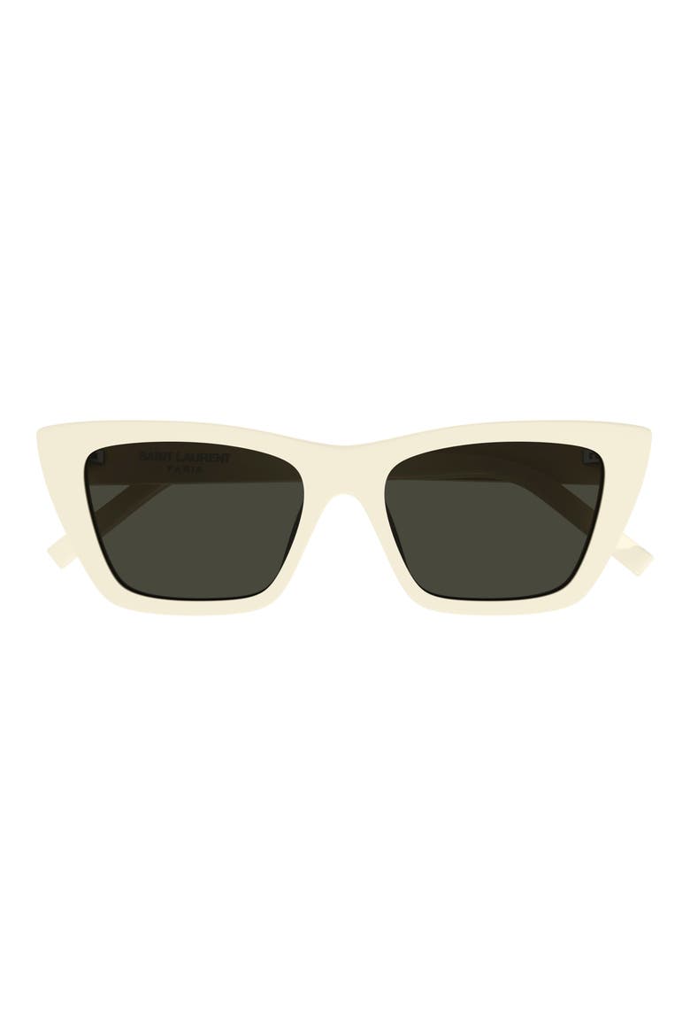 53mm Square Sunglasses, Main, color, IVORY