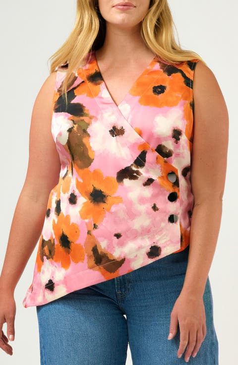 Freya Sleeveless Wrap Top (Plus)