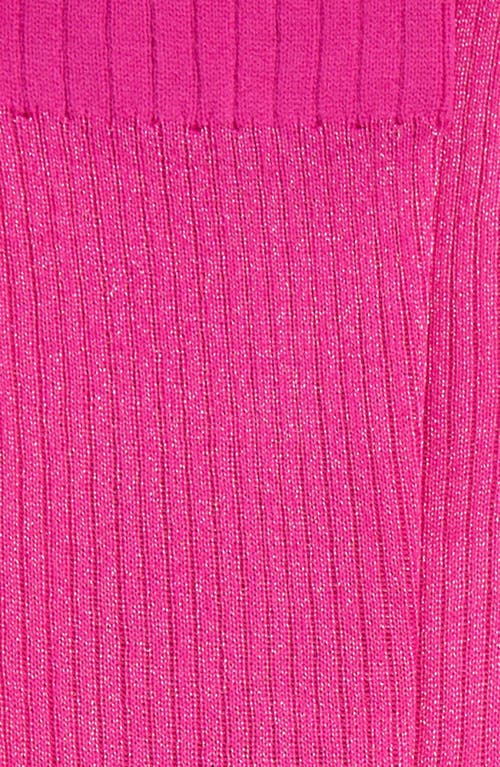 Nordstrom Sparkle Sheer Rib Knee Socks In Pink