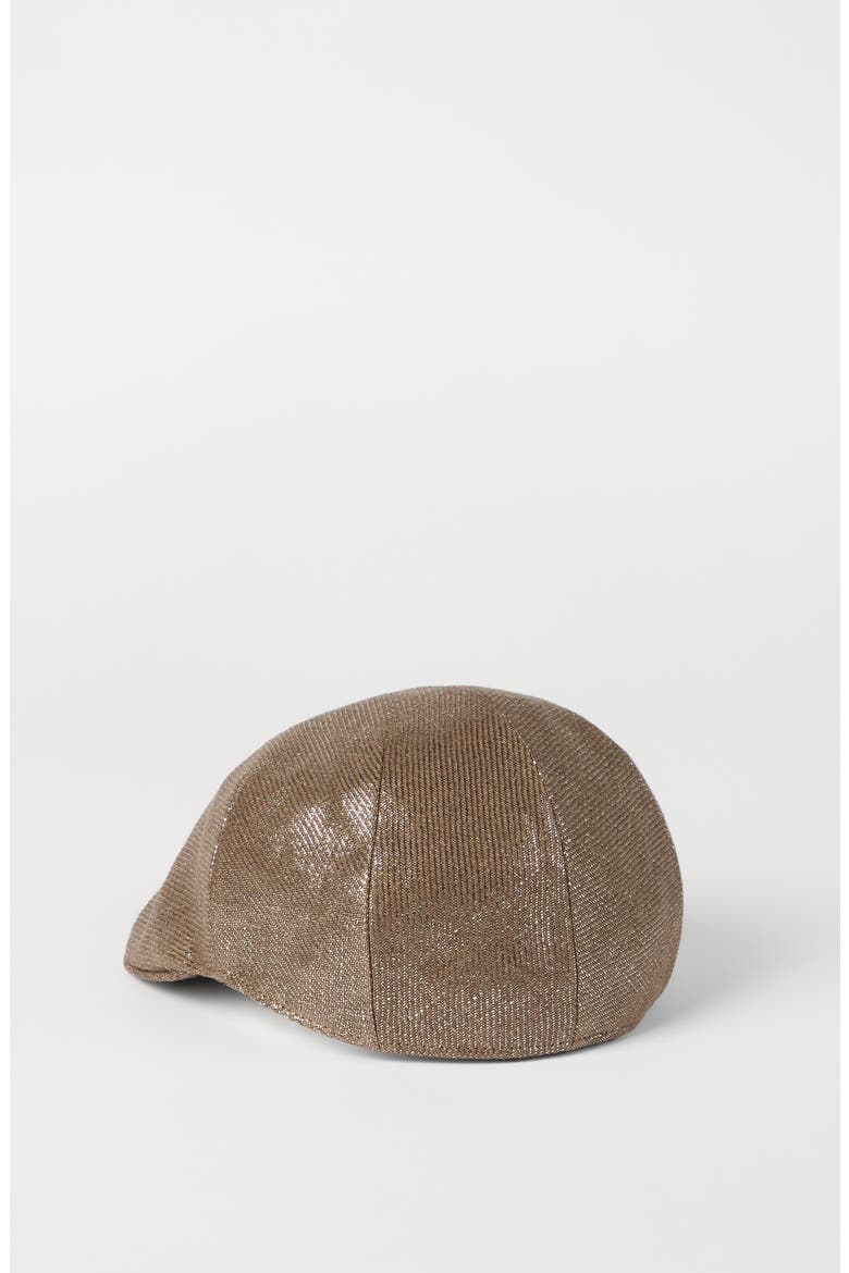 Sparkling flat hat, Alternate, color, Brown