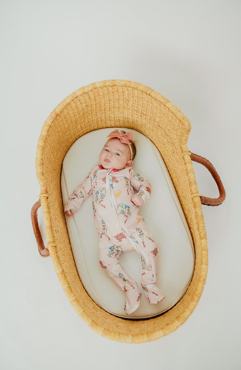 Copper Pearl Wonder Woman Fitted One-Piece Pajamas, Alternate, color, Pink