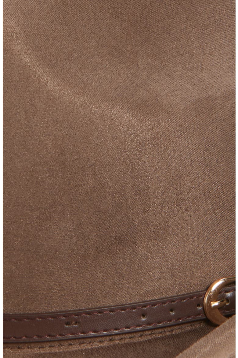 Faux Suede Adjustable Cowboy Hat, Alternate, color, BROWN