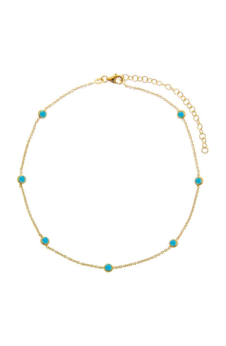 BY ADINA EDEN Turquoise Diamond By The Yard Choker, Main, color, Turquoise