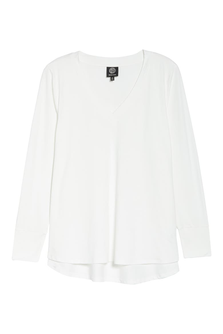 Butter Knit V-Neck Top, Alternate, color, IVORY