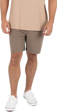 Hurley Raleigh Volley Stripe Cotton & Linen Drawstring Shorts