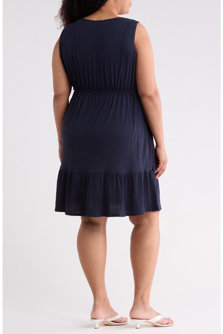 Sleeveless Tiered Dress, Alternate, color, NAVY