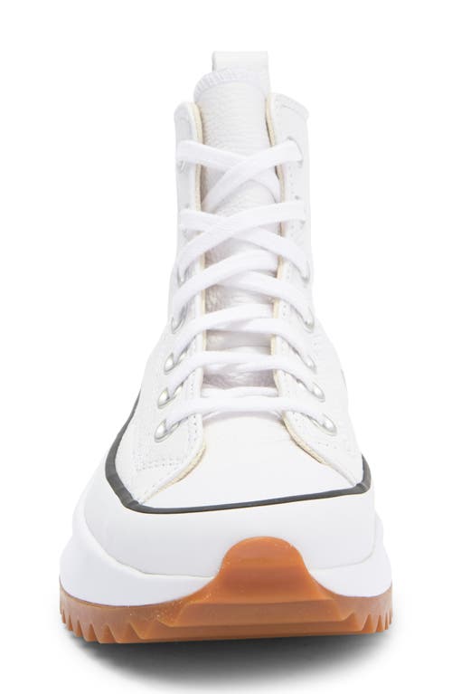 Converse Run Star Hike High-top Sneakers In White/black/gum