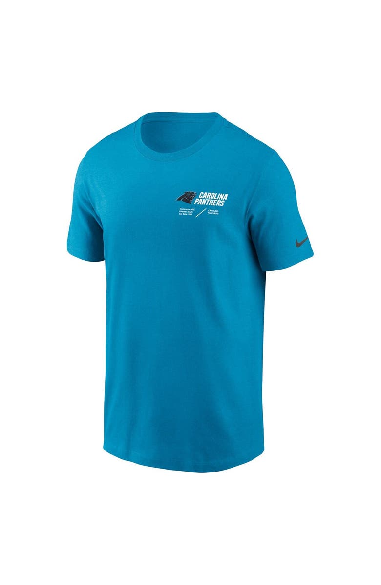 Nike Men's Nike Blue Carolina Panthers Sideline Infograph Lockup Performance T-Shirt, Alternate, color,