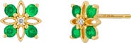 Bony Levy El Mar 18k Gold Emerald Stud Earrings