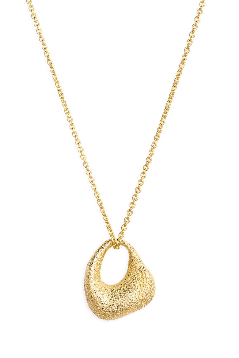 Antica Texture Pendant Necklace, Main, color, 18CT GOLD VERMEIL