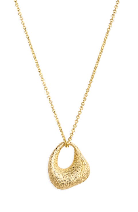Antica Texture Pendant Necklace