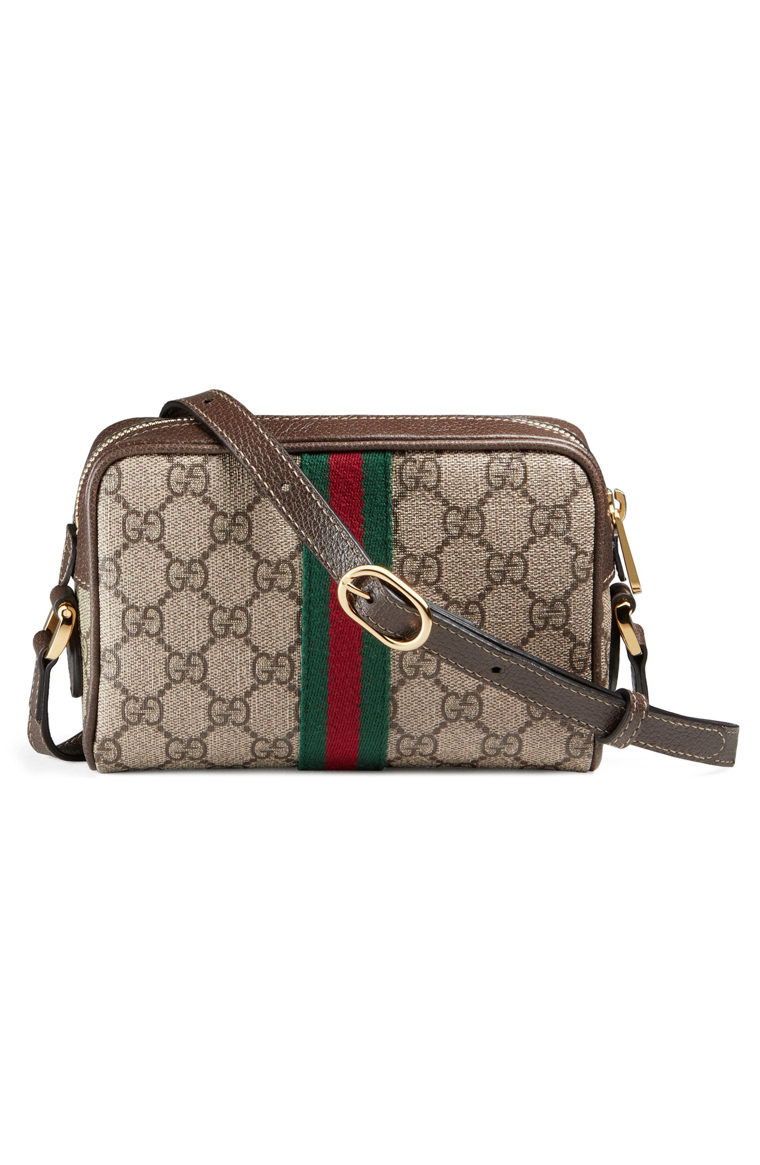 Gucci SmallCanvas Crossbody Bag, Alternate, color, 