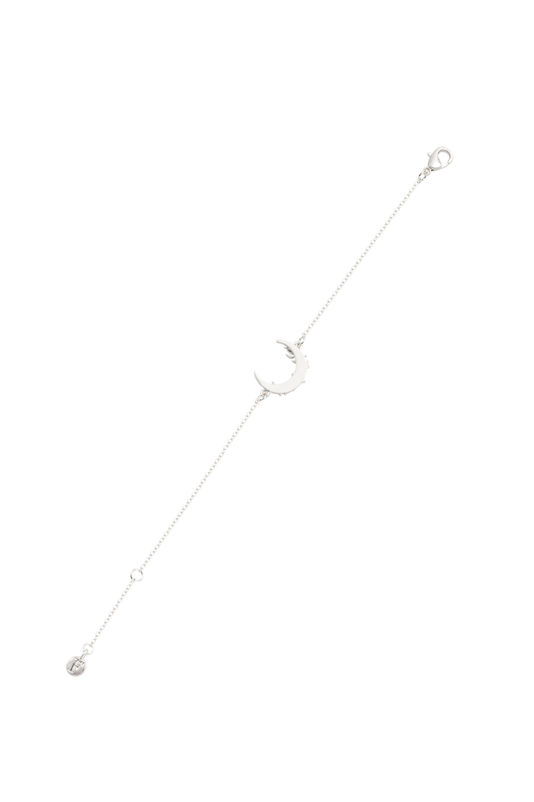 Nightshade Moon Silver Bracelet, Alternate, color, Silver