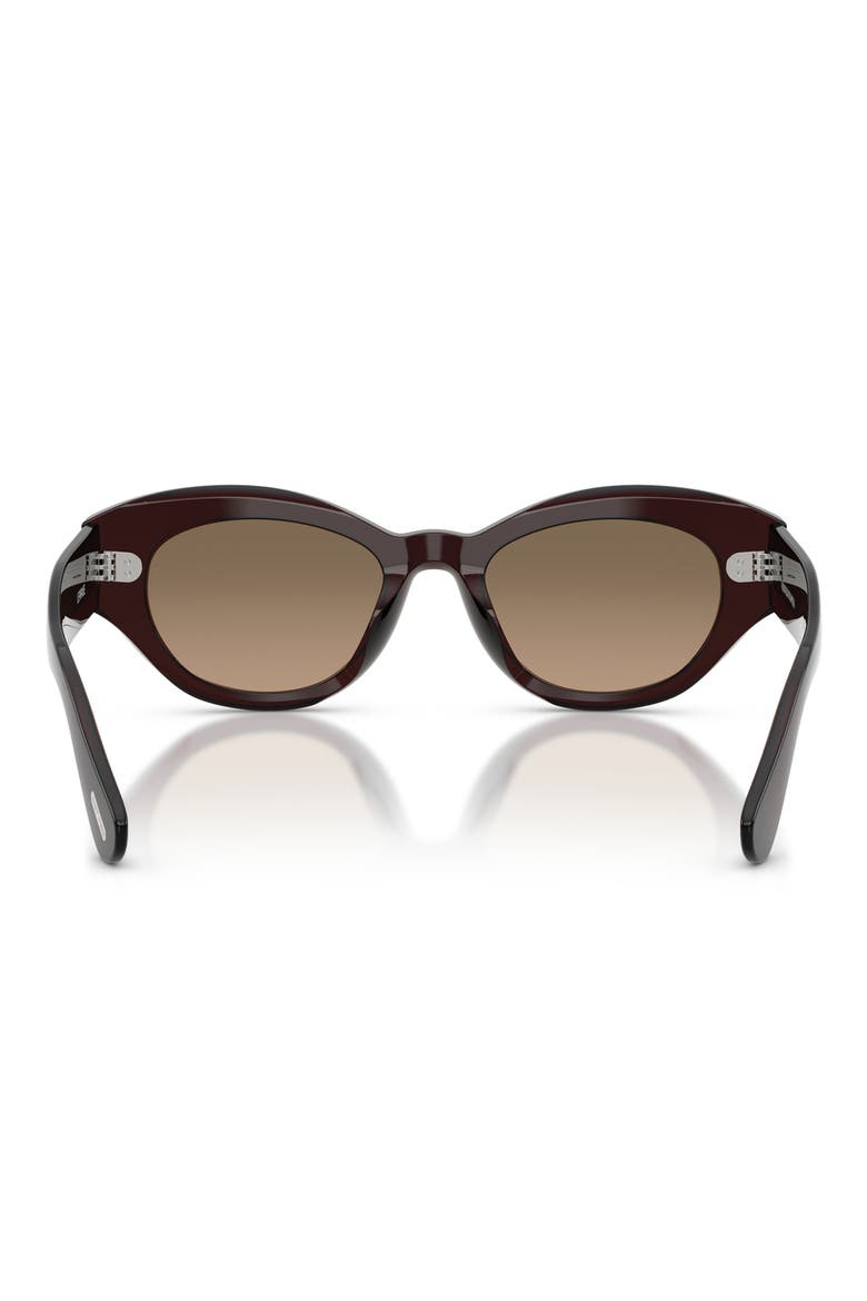 50mm Lerrue Polarized Oval Sunglasses, Alternate, color, DARK SIENNA / SANDSTONE