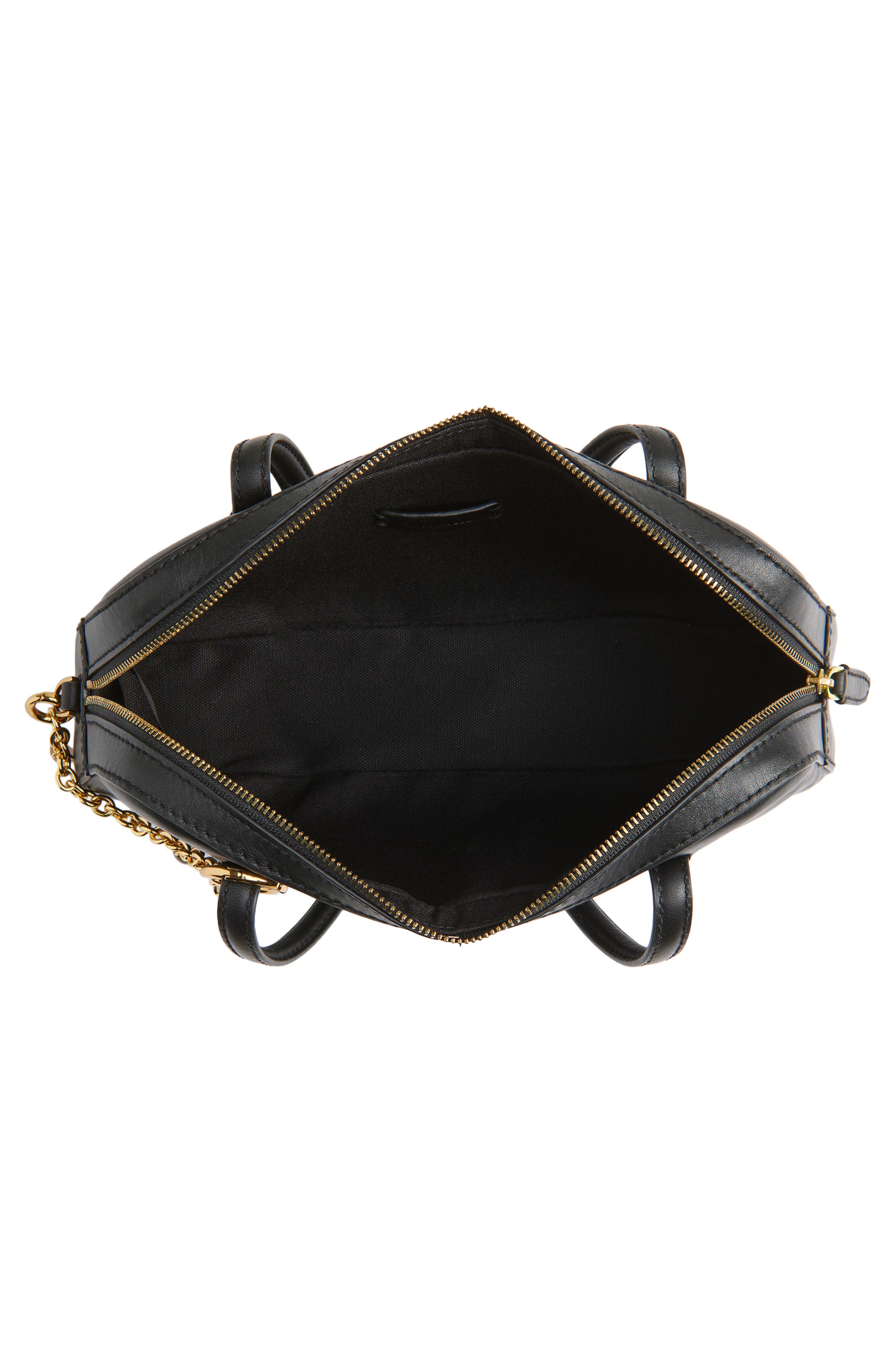 Madewell The Top Zip Mini Shoulder Bag, Alternate, color, True Black