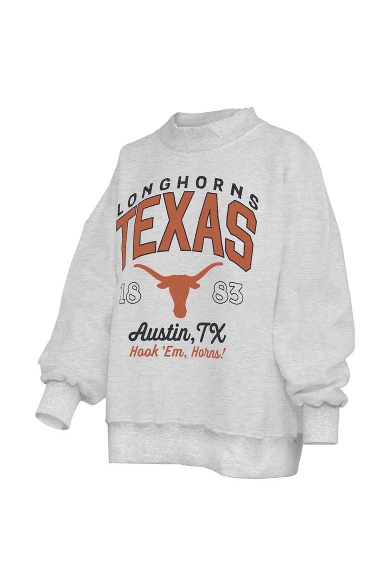 Women's Pressbox  Heather Gray Texas Longhorns Reversible Sweatshirt, Alternate, color, Heather Gray