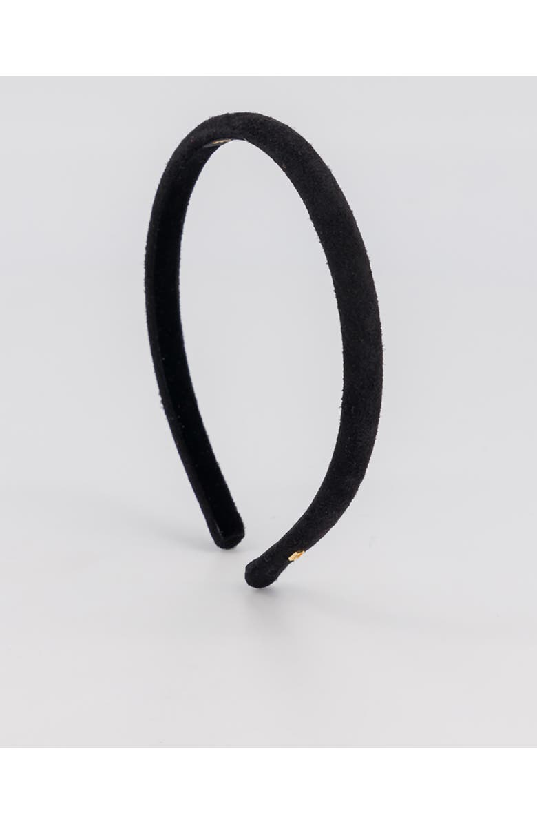 Alexandre de Paris Suede headband, Main, color, Black