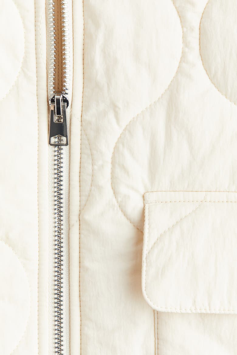 Oversized Quilted Jacket, Alternate, color, Cream