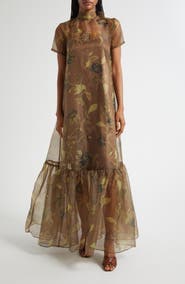 STAUD Calluna Floral Chiffon Dress