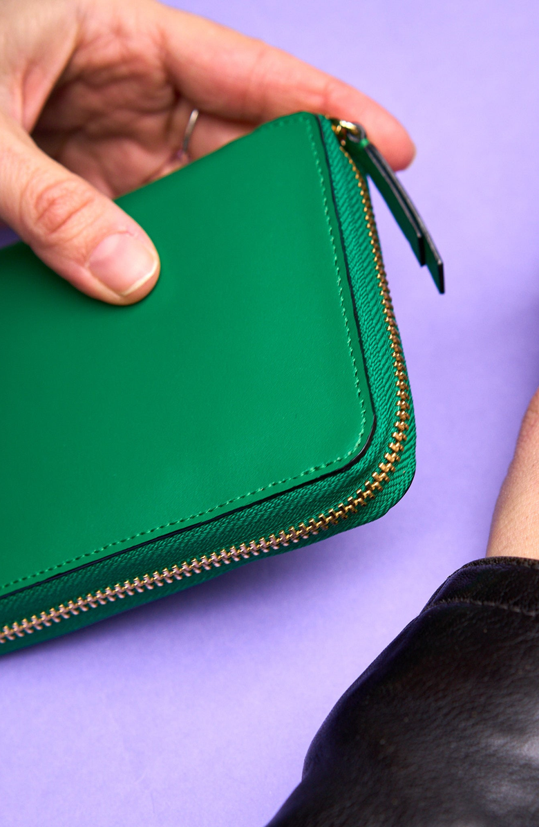 Tusk Joy Zip Around Wallet, Alternate, color, Emerald